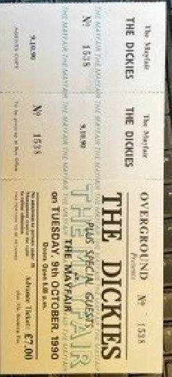 DICKIES, Newcastle 1990 Unused Ticket