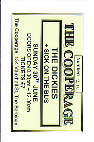 Plymouth 2002 Laminated Gig Ticket