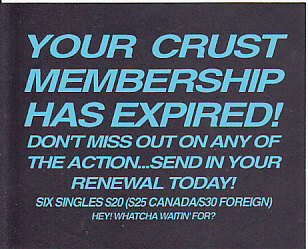 Crust Club Membership Expiration Notice